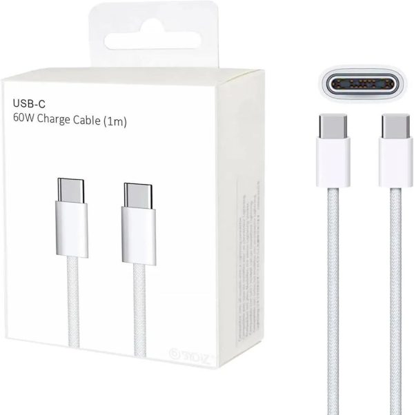 کابل شارژ USB-C به USB-C |یک متر | بسته بندی شرکتی - تصویر 2