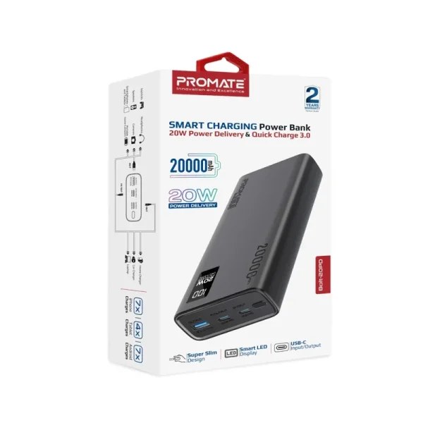 پاوربانک Promate Bolt-20PD 20000mAh 20W - تصویر 3