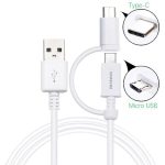 کابل شارژ USB-A به Type-C + Micro-USB | حدود 1 متر - تصویر 2