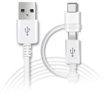 کابل شارژ USB-A به Type-C + Micro-USB | حدود 1 متر